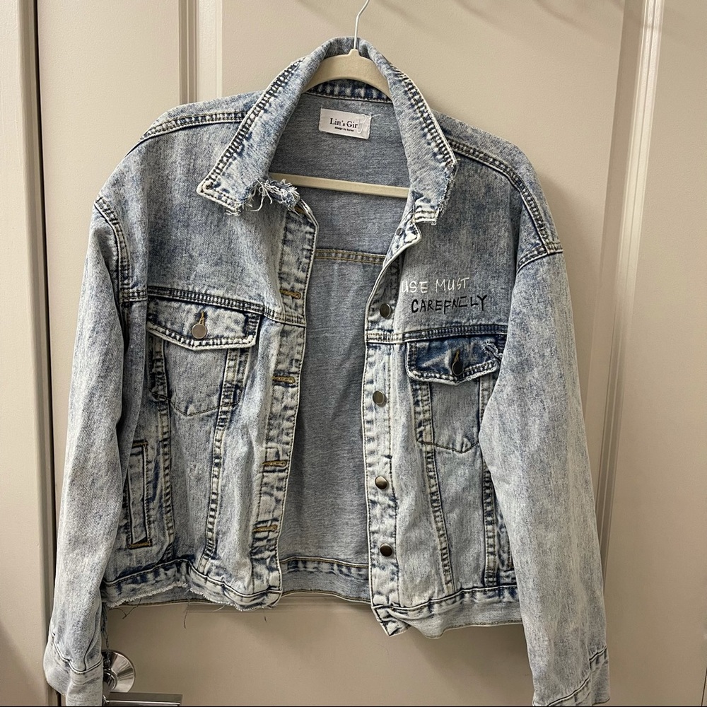 Oversize Ragget Denim Jacket! OS🔥🔥🔥 Ragget Stylish - Picture 3 of 7